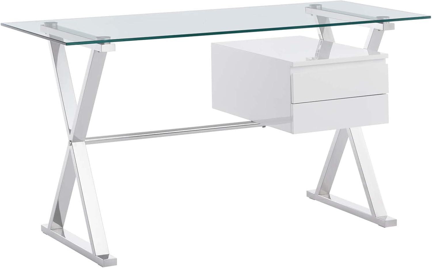 Modway Sector 56" Glass Top Glass Office Desk