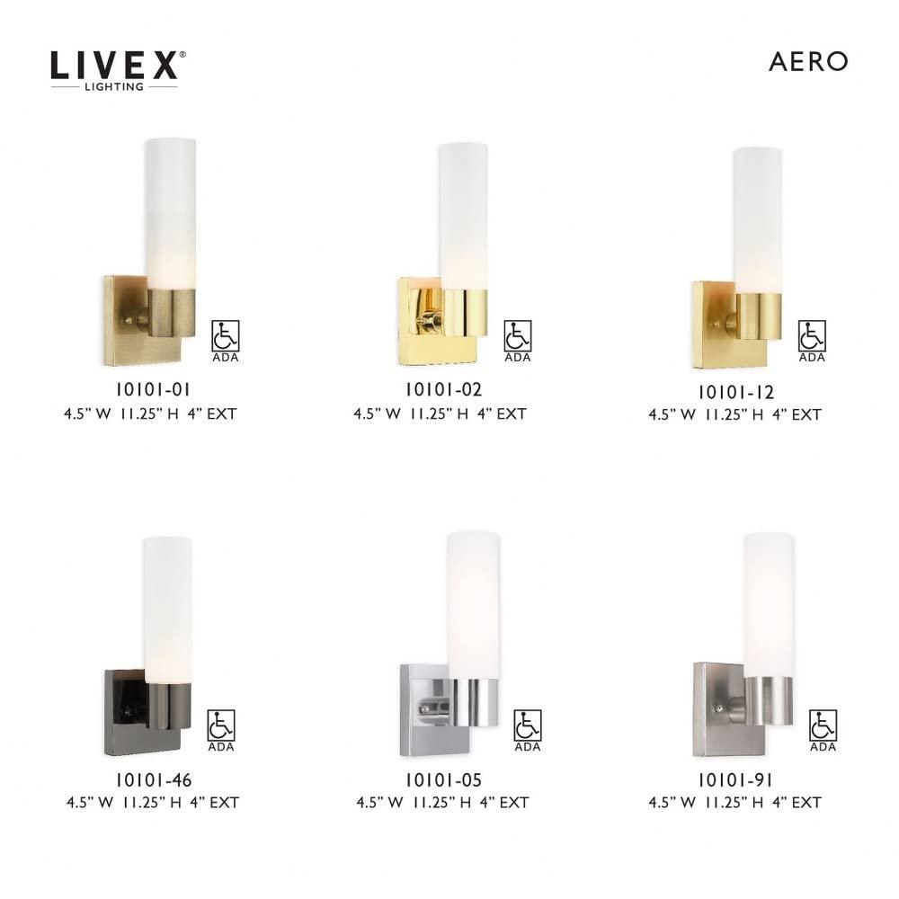 Livex Lighting Aero 1 - Light Sconce in  Polished Brass