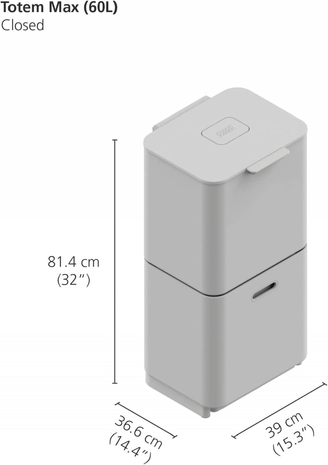 Joseph Joseph Totem Waste & Recycling Dual Kitchen Trash Can