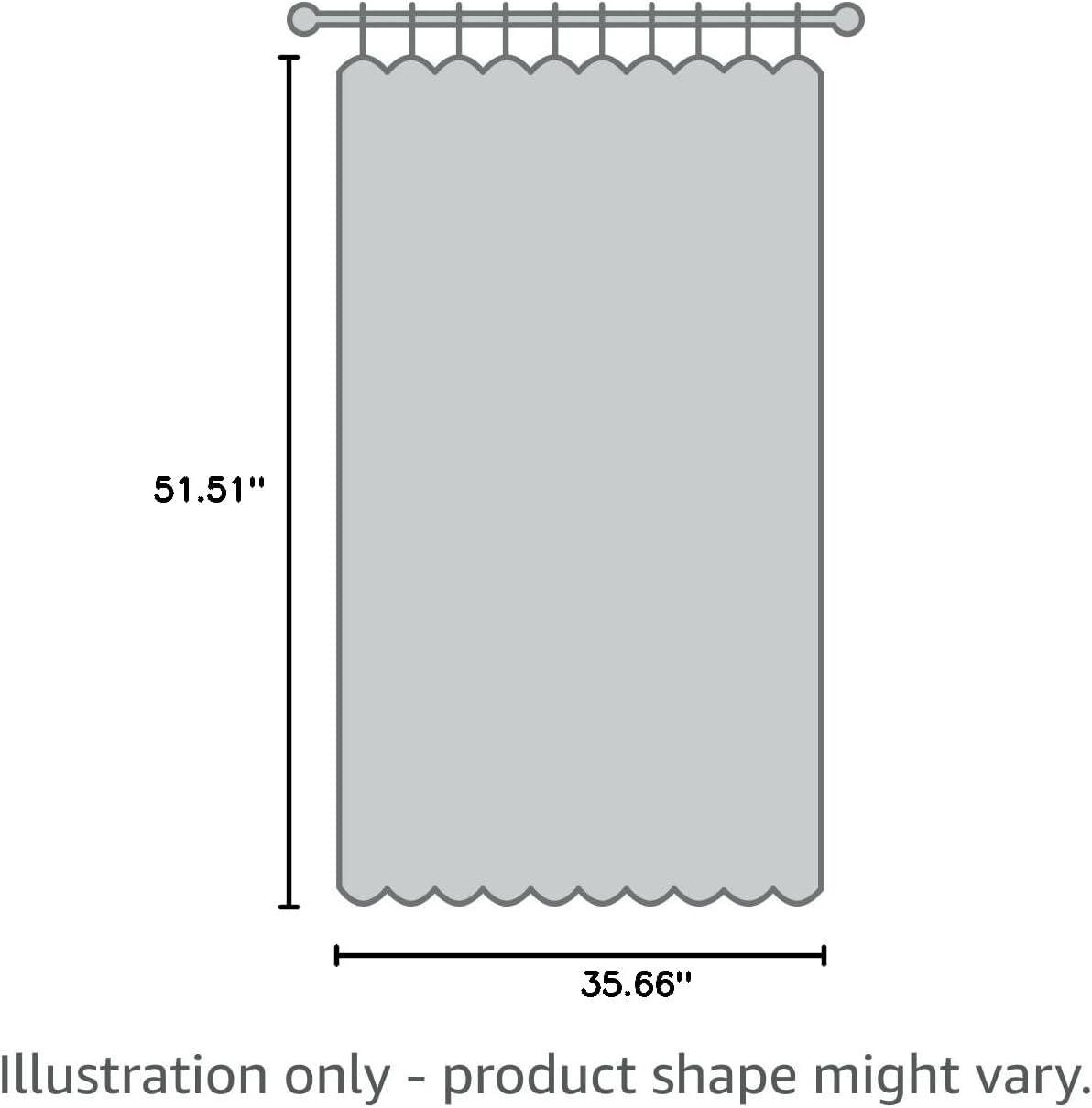 DriftAway Julia Watercolor Blackout Room Darkening Grommet Lined Thermal Insulated Energy Saving Window Curtains 2 Layers 2 Panels 36"L x 52"W Navy