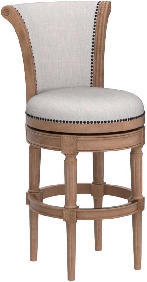 Maven Lane Pullman Swivel Upholstered Kitchen Stool, Set of 3