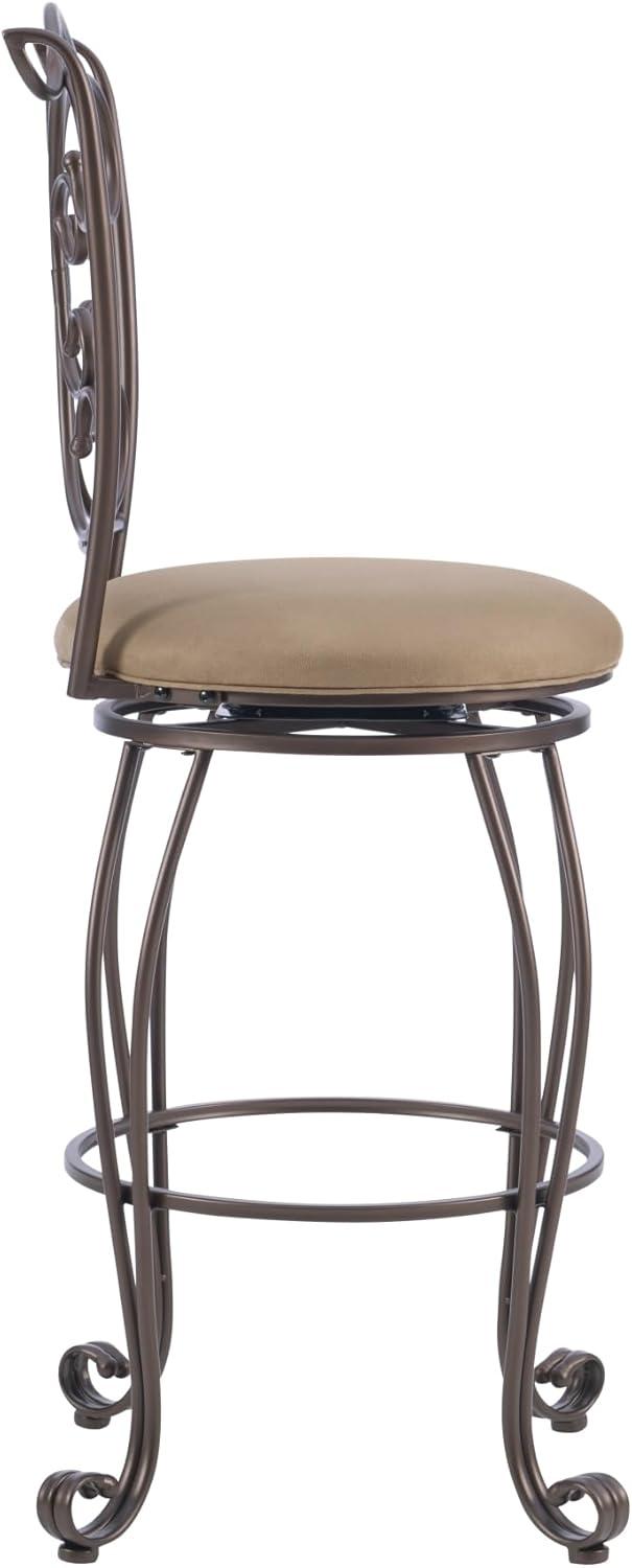 Linon Bar Stool with Swivel, Light Brown