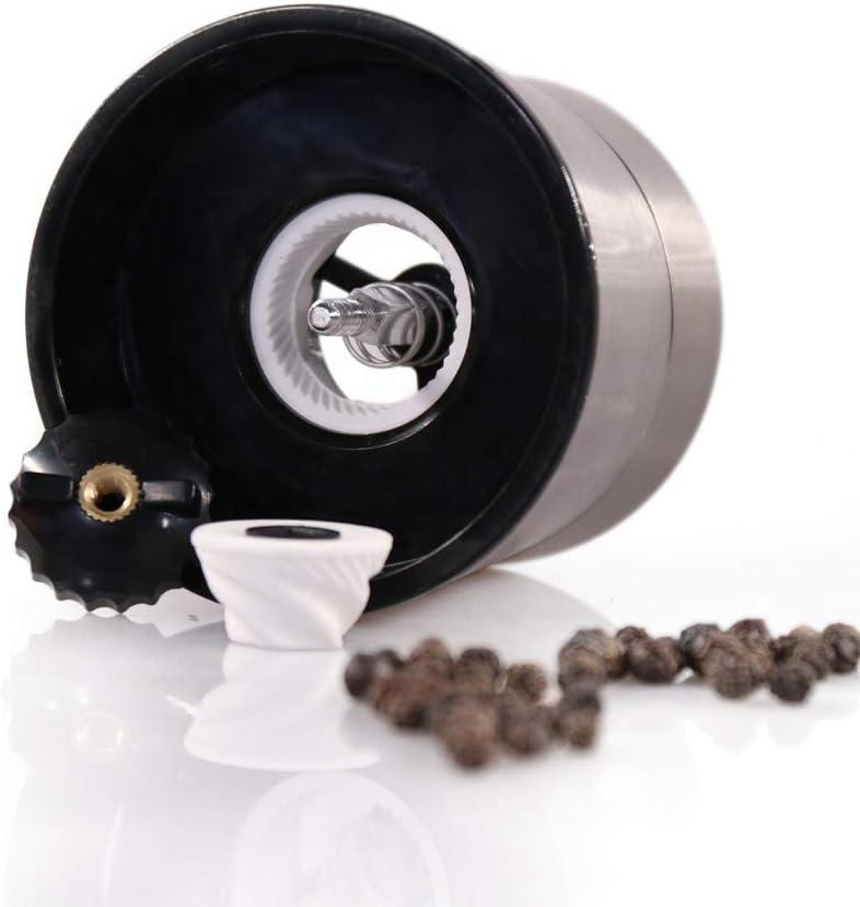 Stainless Steel and Glass Salt and Pepper Mill with Ceramic Grinder