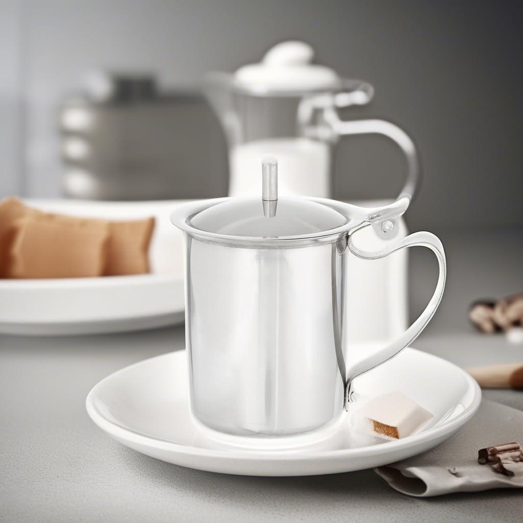 Winco Creamer Server, with Cover, Stainless Steel, 10 oz