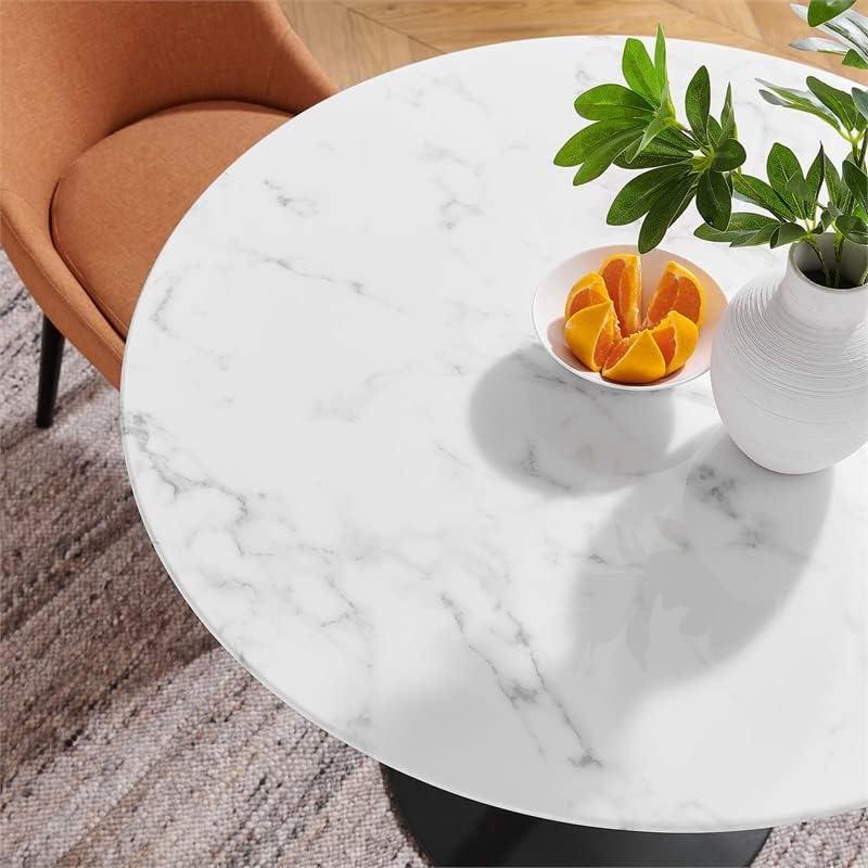 Modway Lippa Oval Artificial Marble Dining Table