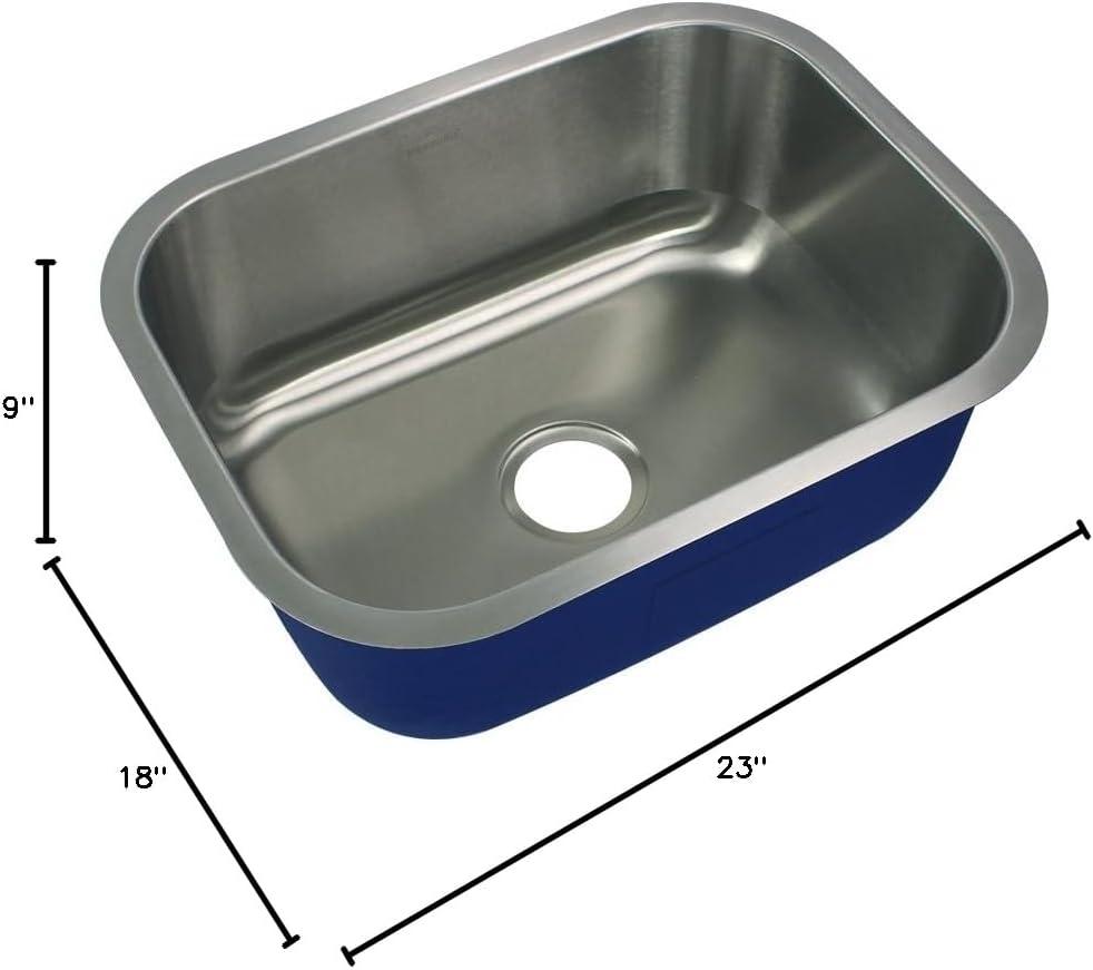 Meridian 23.13'' L Single Bowl Stainless Steel Kitchen Sink