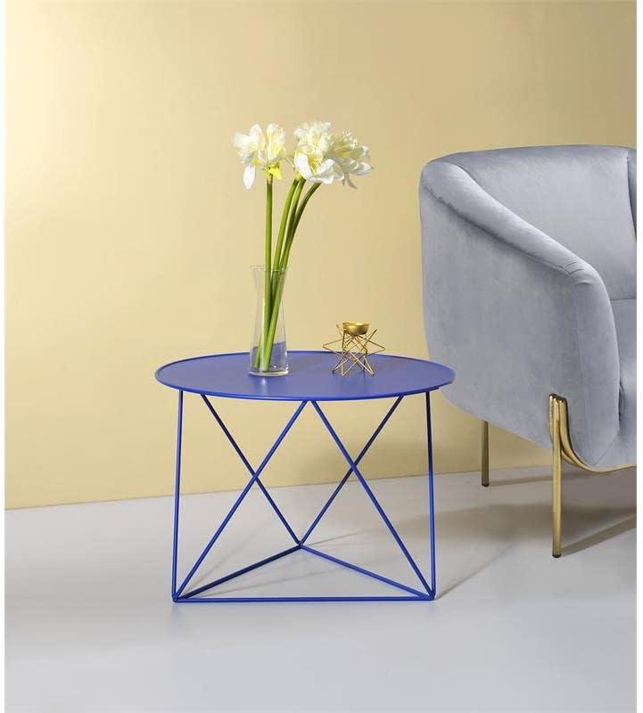 Epidia Accent Table Yellow - Acme Furniture: Modern Geometric Metal Base, 17" High