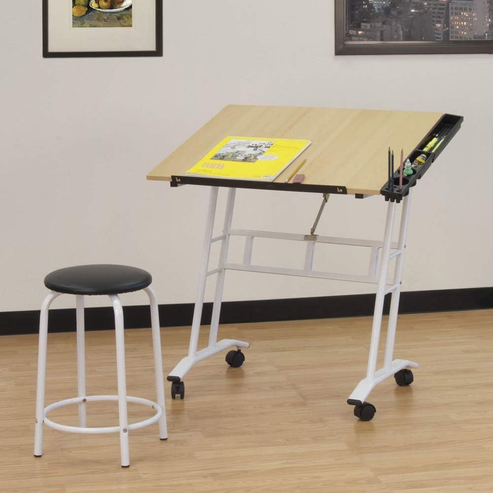 Crafton Adjustable Metal Base Drafting Table