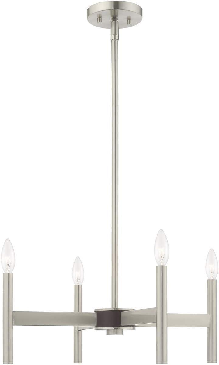 Livex Lighting Copenhagen 4 - Light Chandelier in  Brushed Nickel