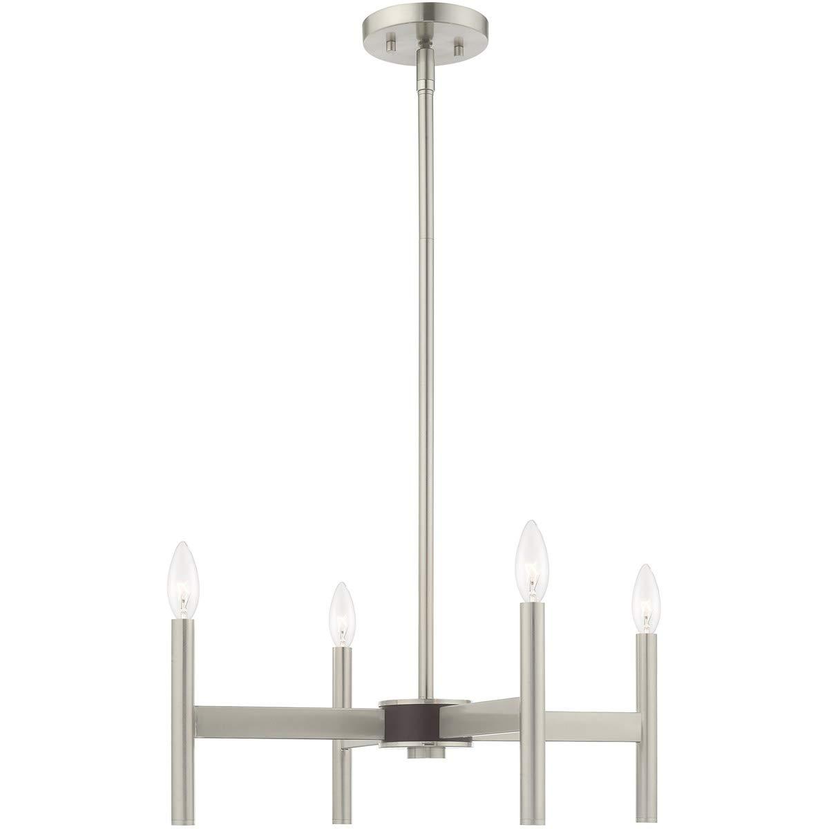 Livex Lighting Copenhagen 4 - Light Chandelier in  Brushed Nickel