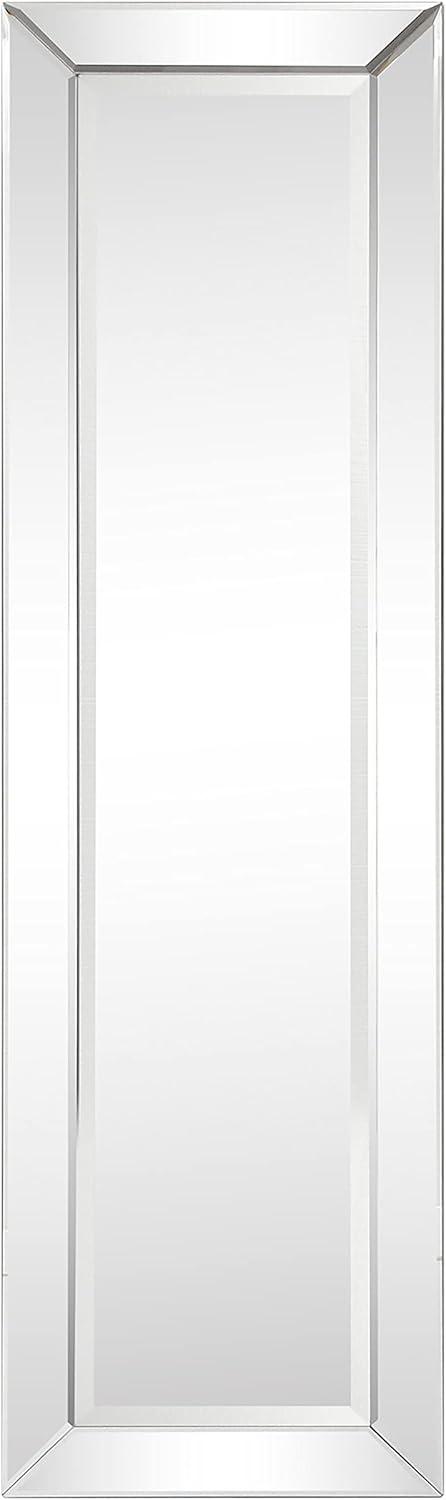 Moderno 64" Beveled Full Length Mirror with Wooden Frame