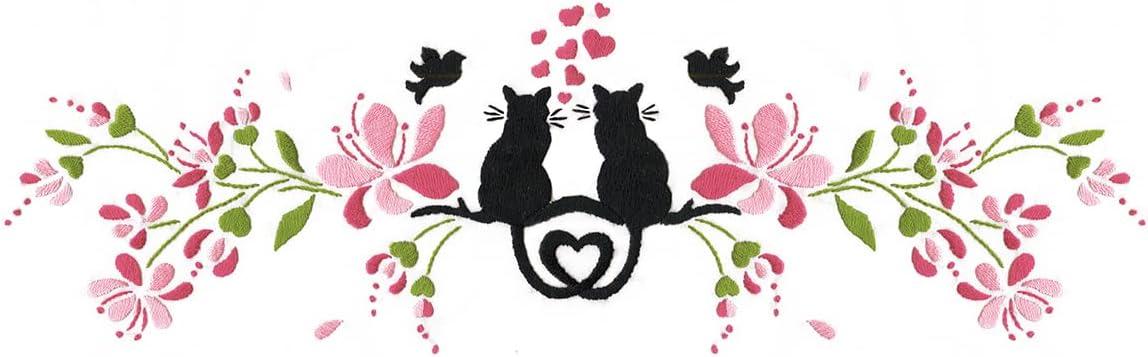 Tobin Stamped For Embroidery Pillowcase Pair 20"X30"-Cat Silhouette