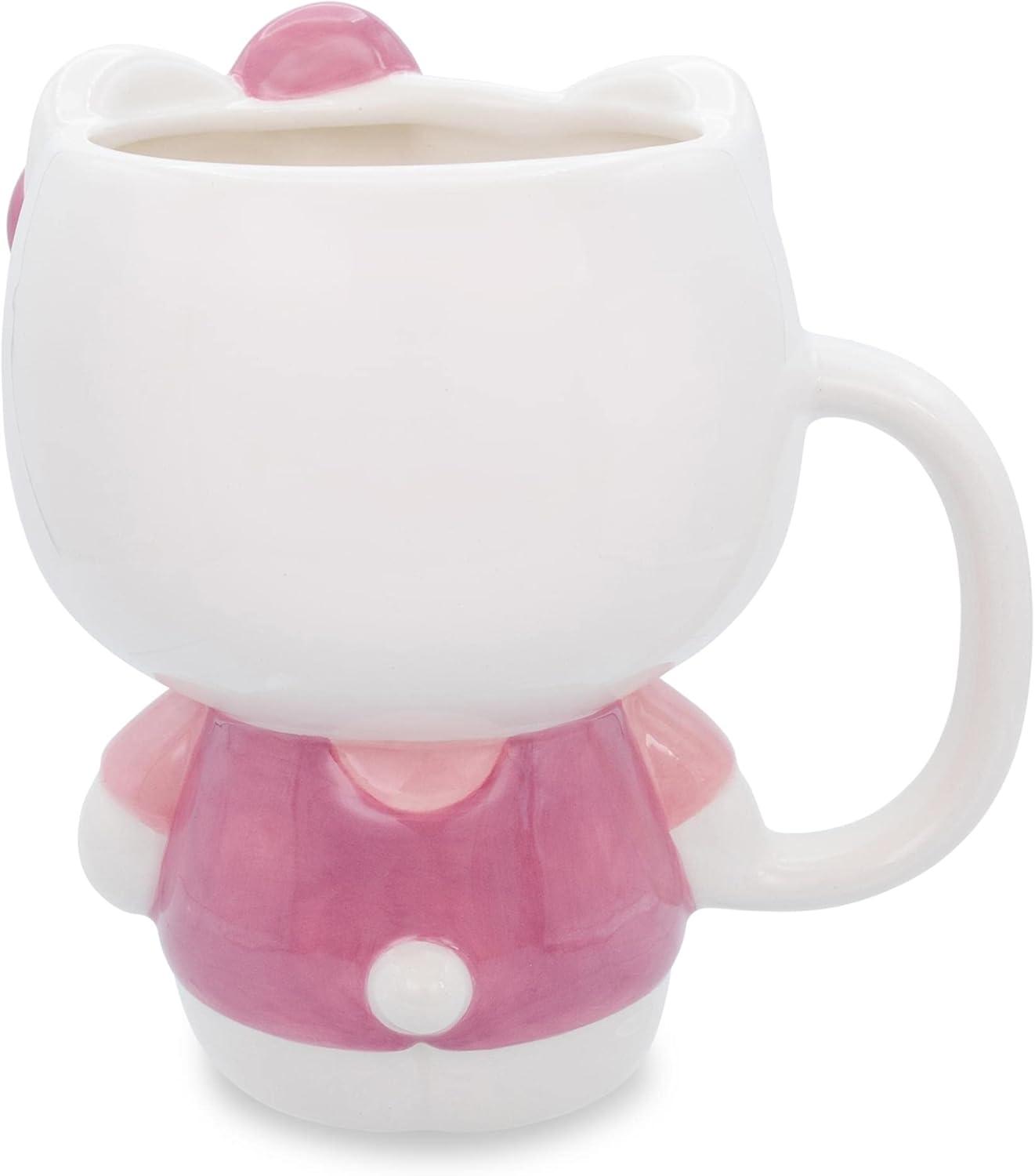 Silver Buffalo Sanrio Hello Kitty 3D Sculpted Ceramic Mug | Holds 20 Ounces