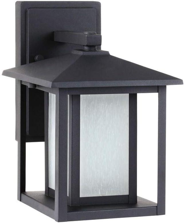 Hunnington 1-Light Black Outdoor 11 in. Wall Lantern Sconce
