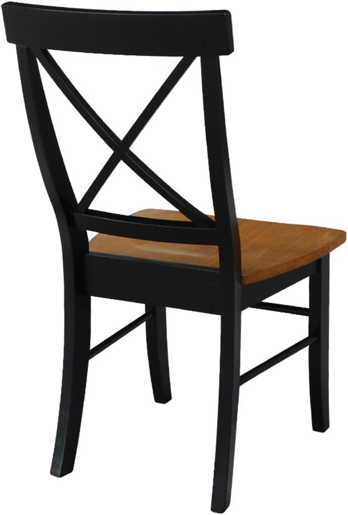 Set of 2 X Back Chairs with Solid Wood - International Concepts