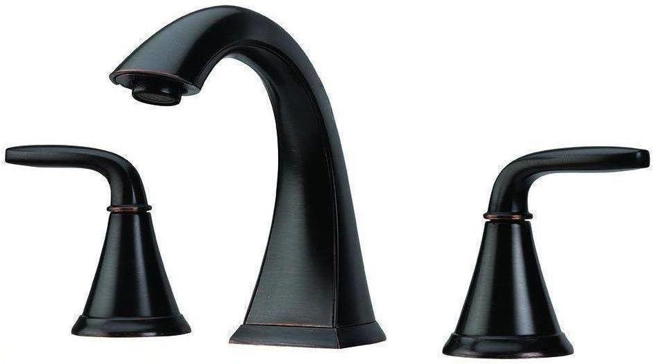 Matte Black 8-Inch Widespread Double Handle Bathroom Faucet