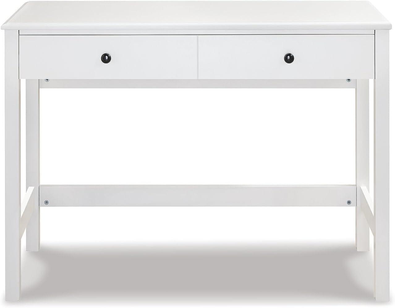 Othello Home Office Small Desk White - Signature Design by Ashley: Parsons-Style, Single Drawer Storage