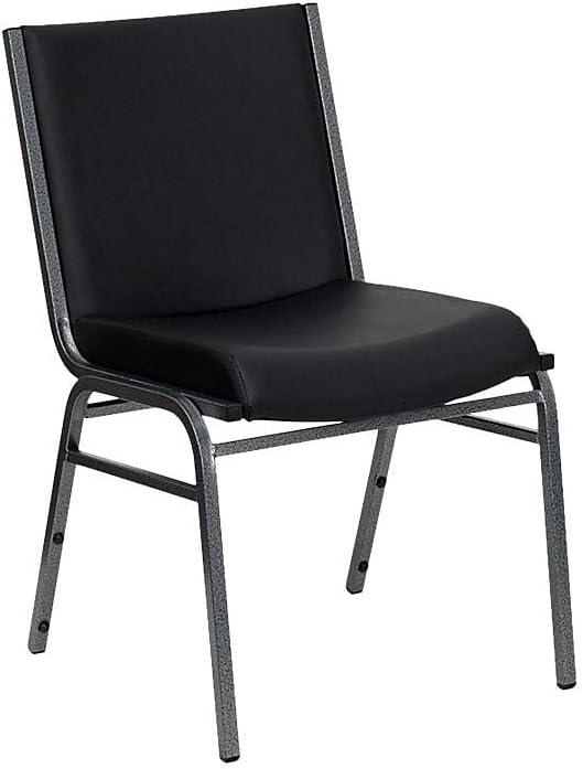 Flash Furniture HERCULES Series Heavy Duty Black Vinyl Stack Chair