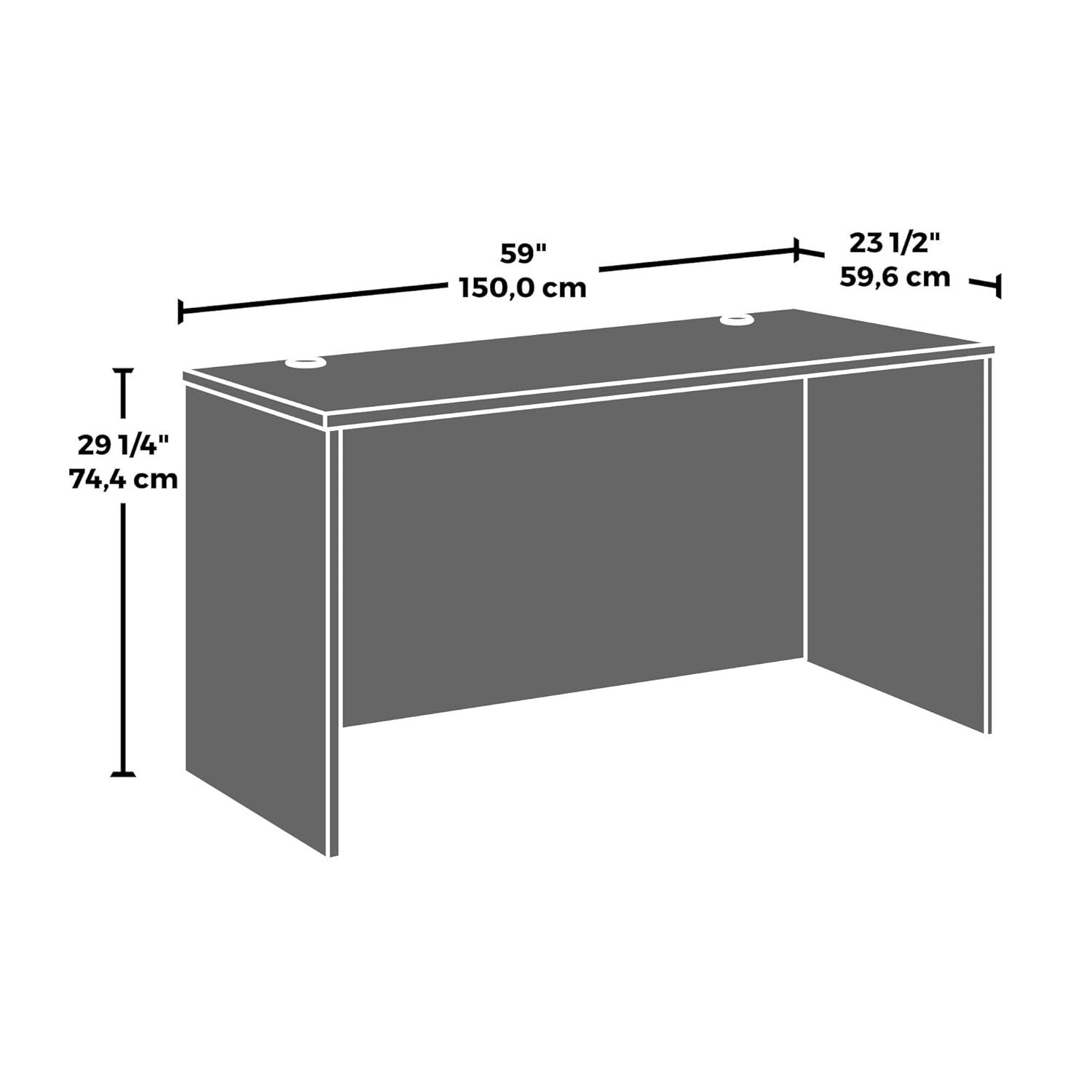 Sauder Affirm Engineered Wood 60" x 24" Computer Desk in Classic Cherry