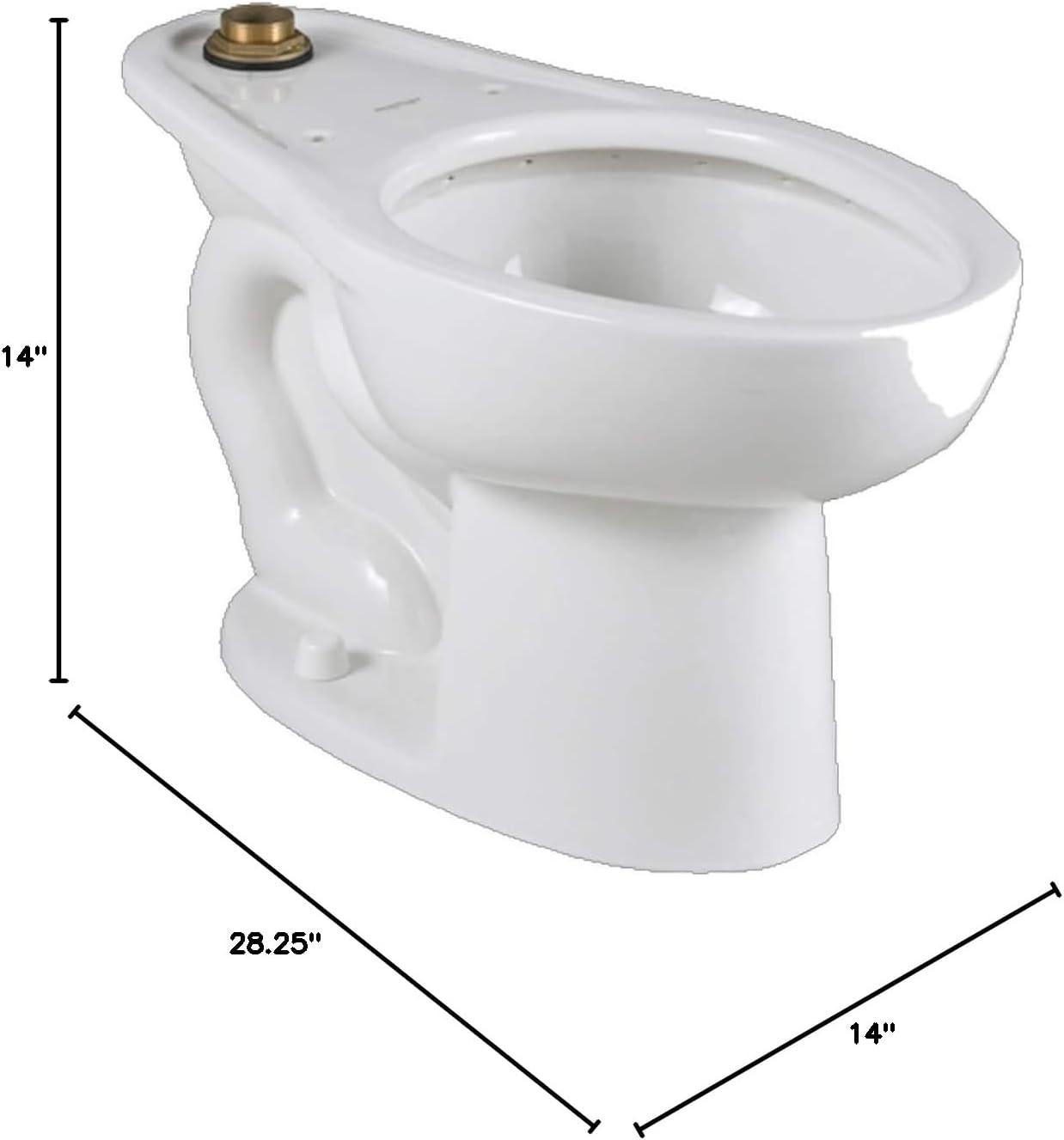 American Standard Madera 1.6 Gallons GPF Elongated Floor Mounted Flushometer Toilet (Seat Not Included)