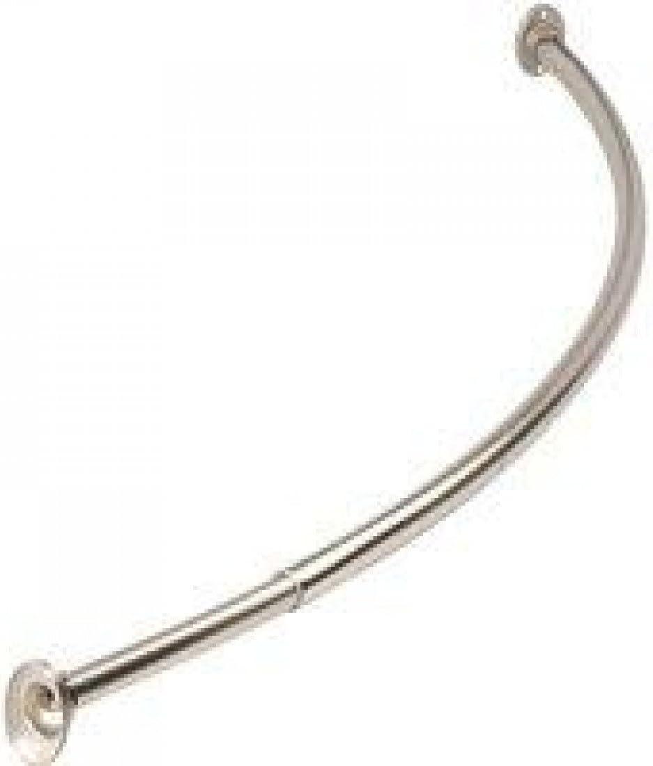 Simple Spaces Adjustable Curved Shower Curtain Rod, Steel