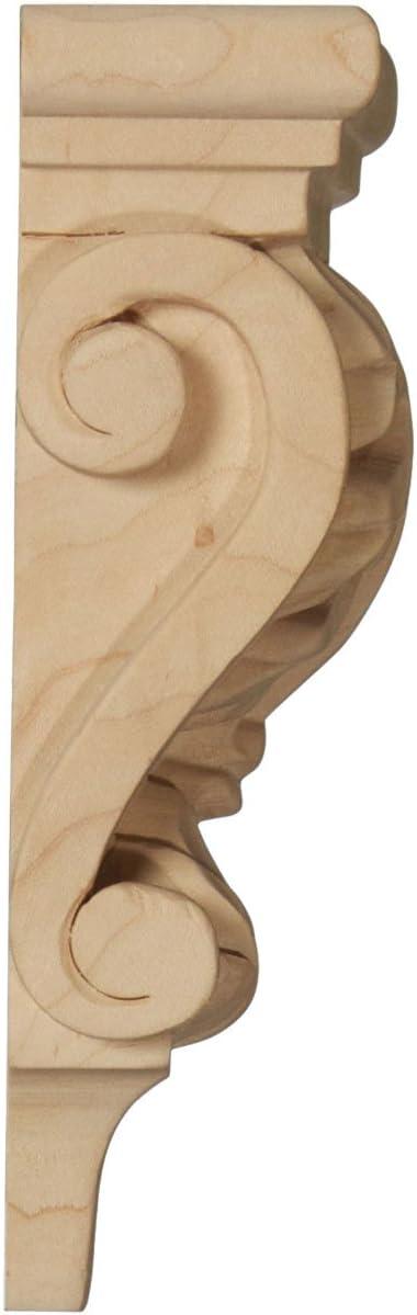 Extra Small Acanthus Pilaster Wood Corbel