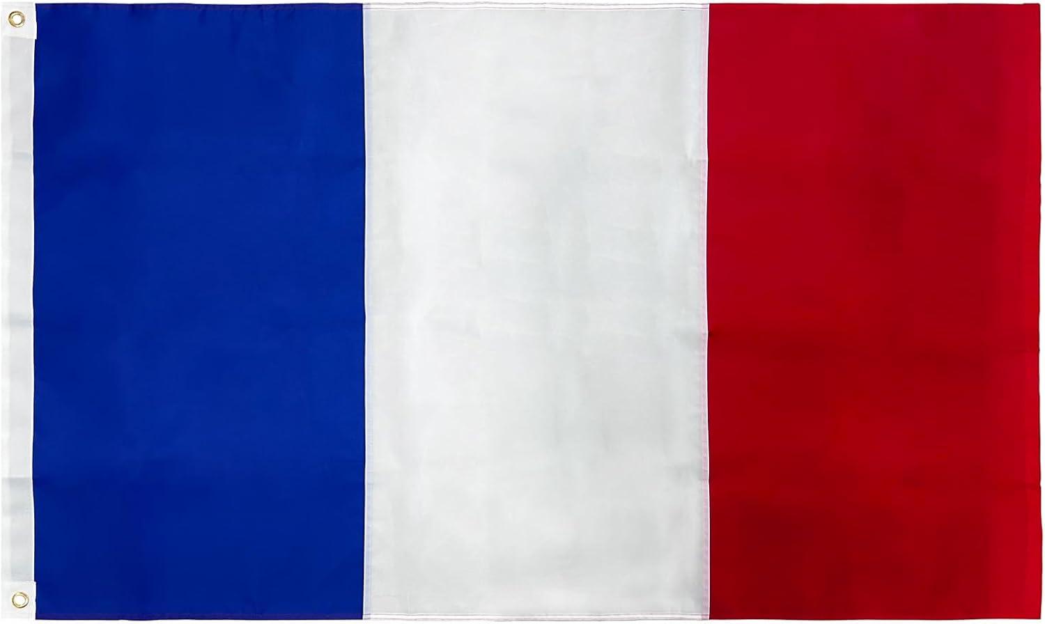 France National Flag Polyester Fiber 3x5 Feet Flag, Bright Colors And Anti-ultraviolet Fade Flag Indoor Outdoor Banner