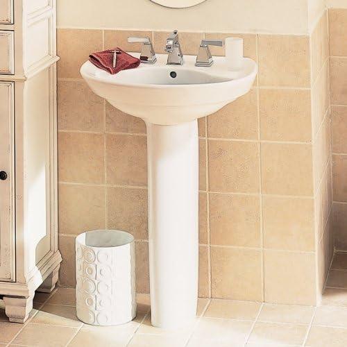 White Vitreous China Pedestal Sink Leg, 30-inch Height