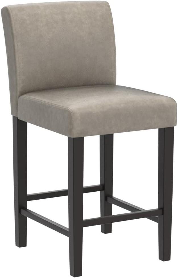 CHITA 25 inch Bar Stools Set of 2, Fabric in Fog Grey