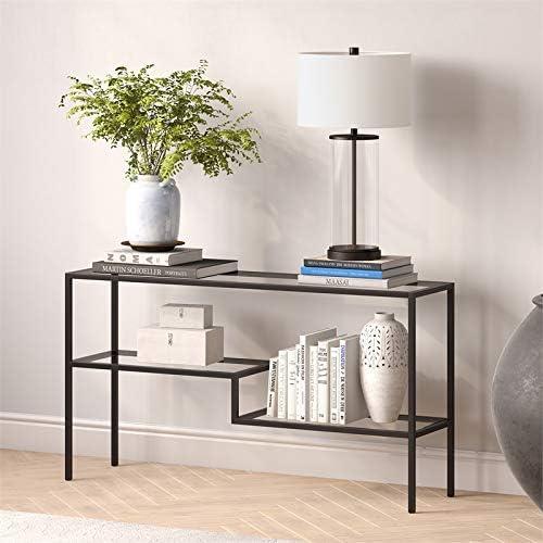 Holloman Glass Top Console Table