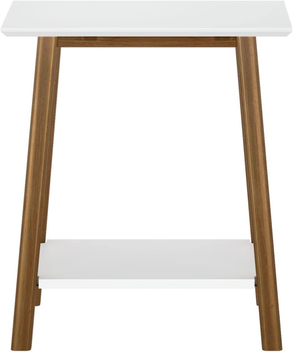 Plank+Beam Nightstand, Solid Wood Mid-Century Modern Bedside Table for Bedroom