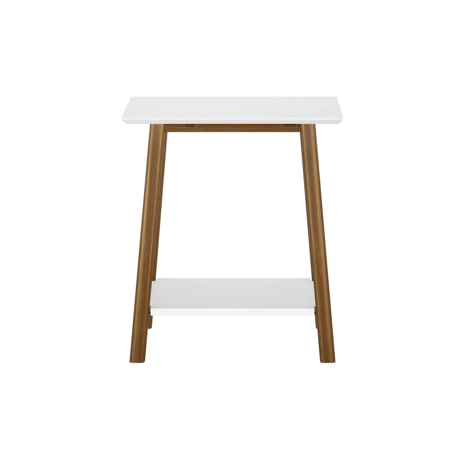 Plank+Beam Nightstand, Solid Wood Mid-Century Modern Bedside Table for Bedroom