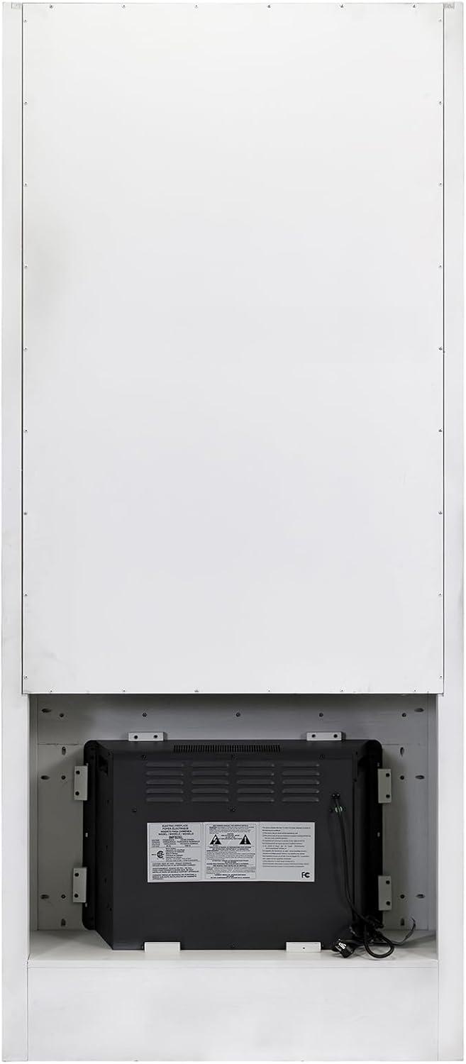 Birch Lane™ Frye Three 8' Tall Bookcase Wall With Fireplace and Ladder, Storage Organizer, Black