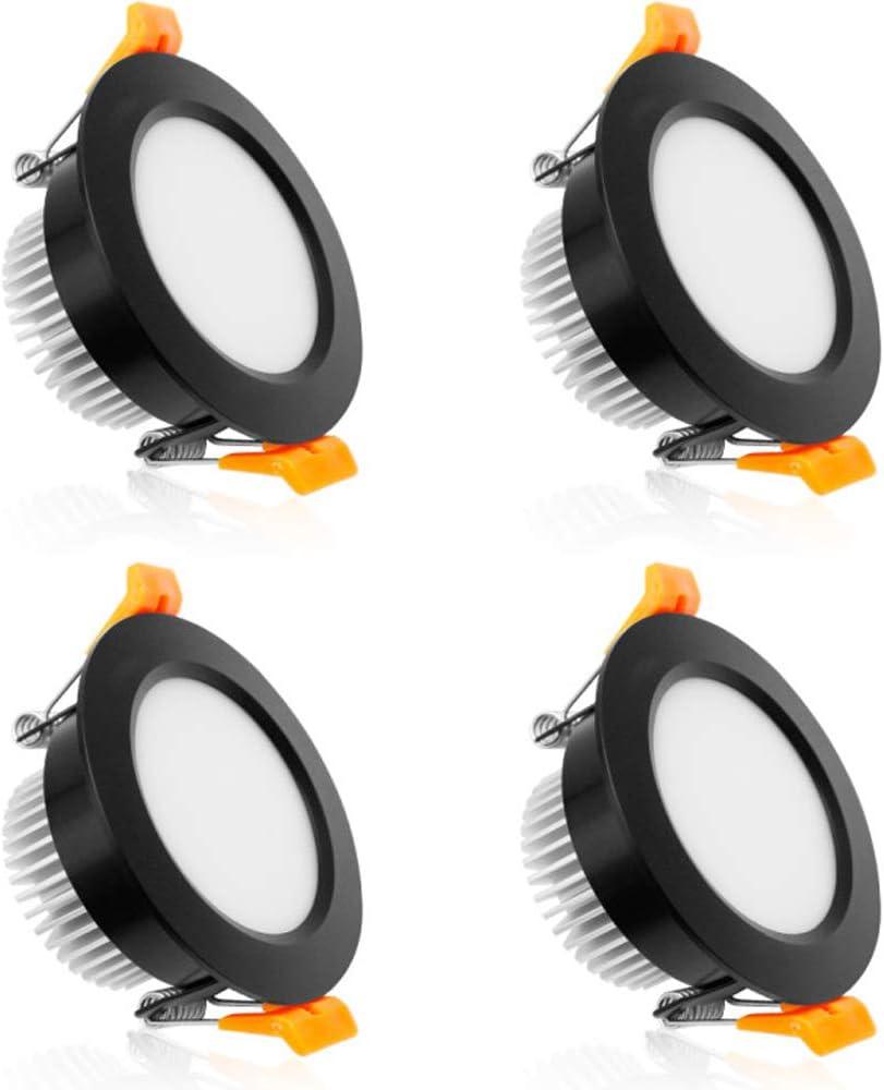 Warm White 3W LED Recessed Downlight with Gold Trim, 4 Pack