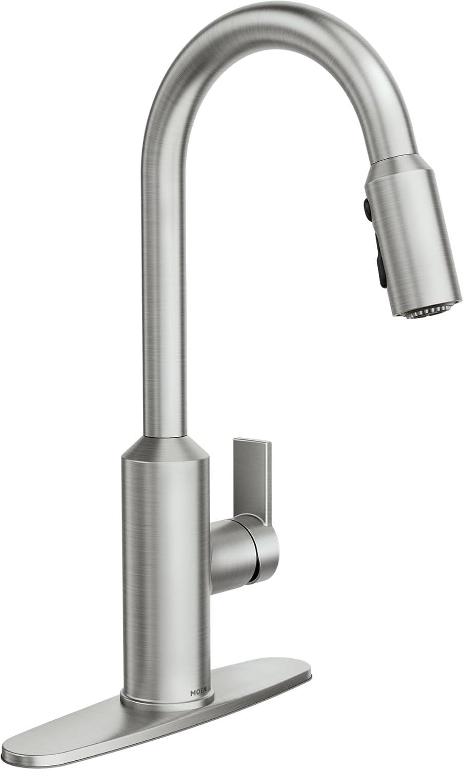 Brushed Nickel Single-Handle Pull-Out Spray Kitchen Faucet