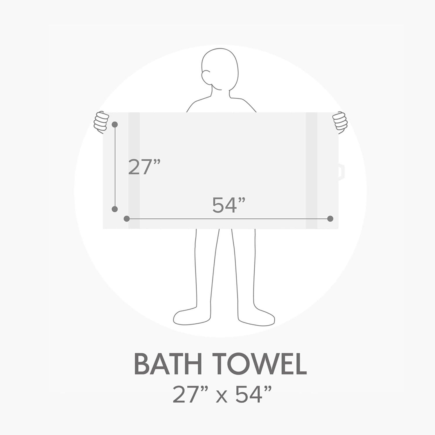 Ixir 4 Pieces Bath Towel Set for Bathroom, Turkish Towels 100% Cotton 27x54 in Extra Large Bath Towels 4-Pack, Bathroom Shower Towels, White