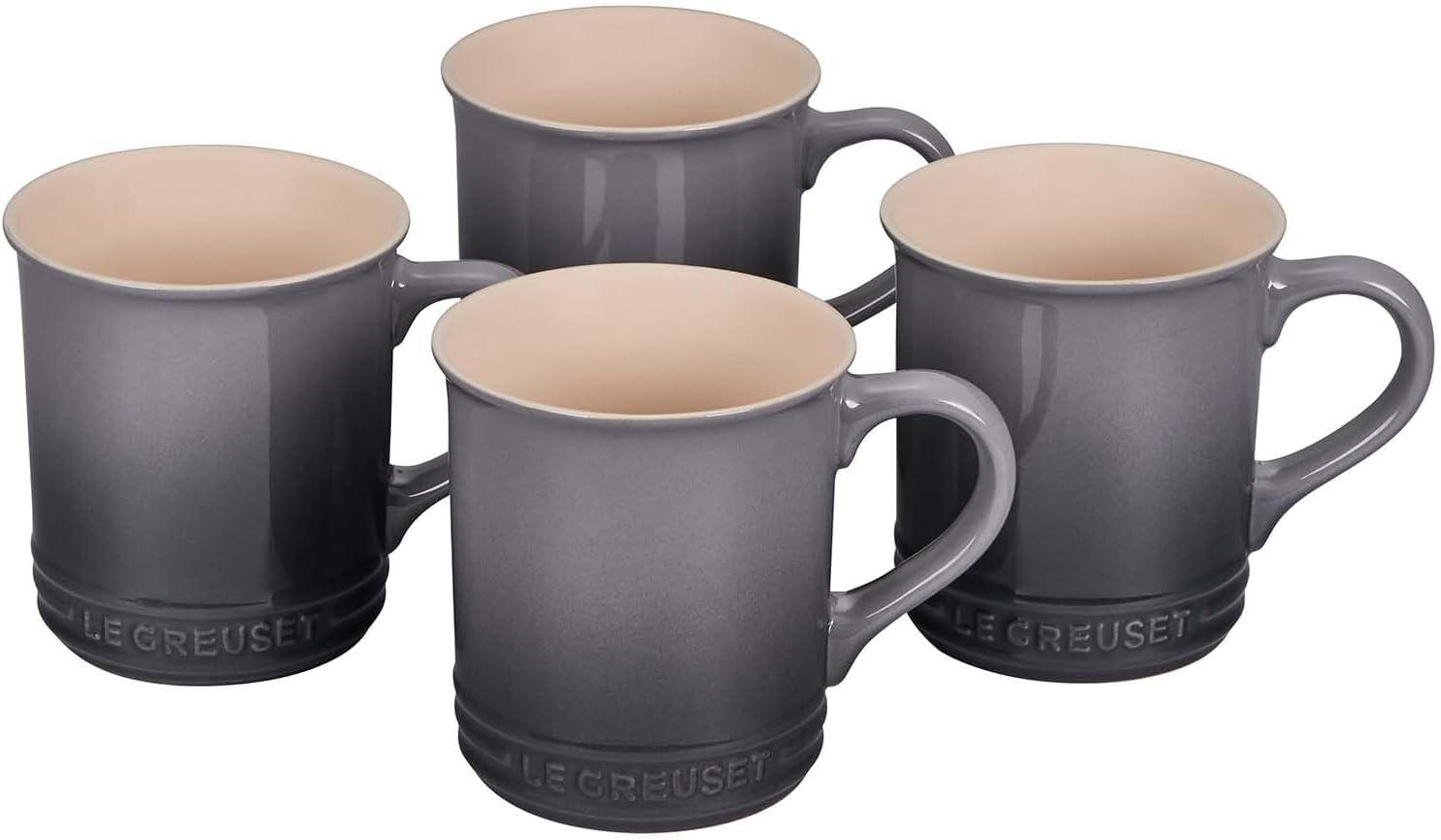 Le Creuset ® 14-oz. Oyster Grey Mugs, Set of 4