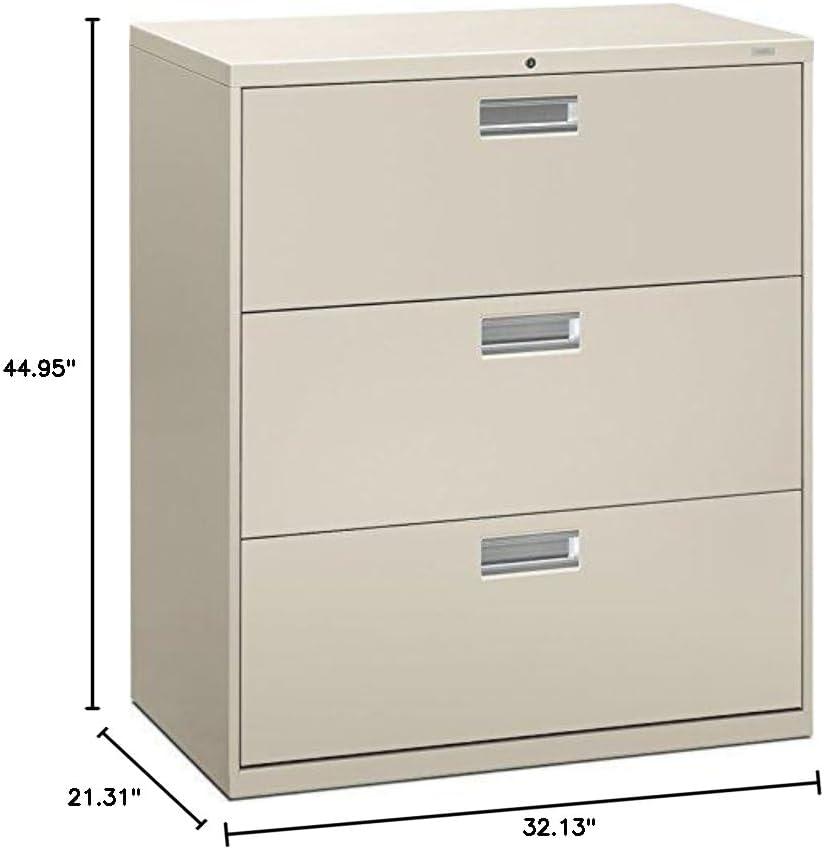 Light Gray 3-Drawer Lockable Lateral Filing Cabinet