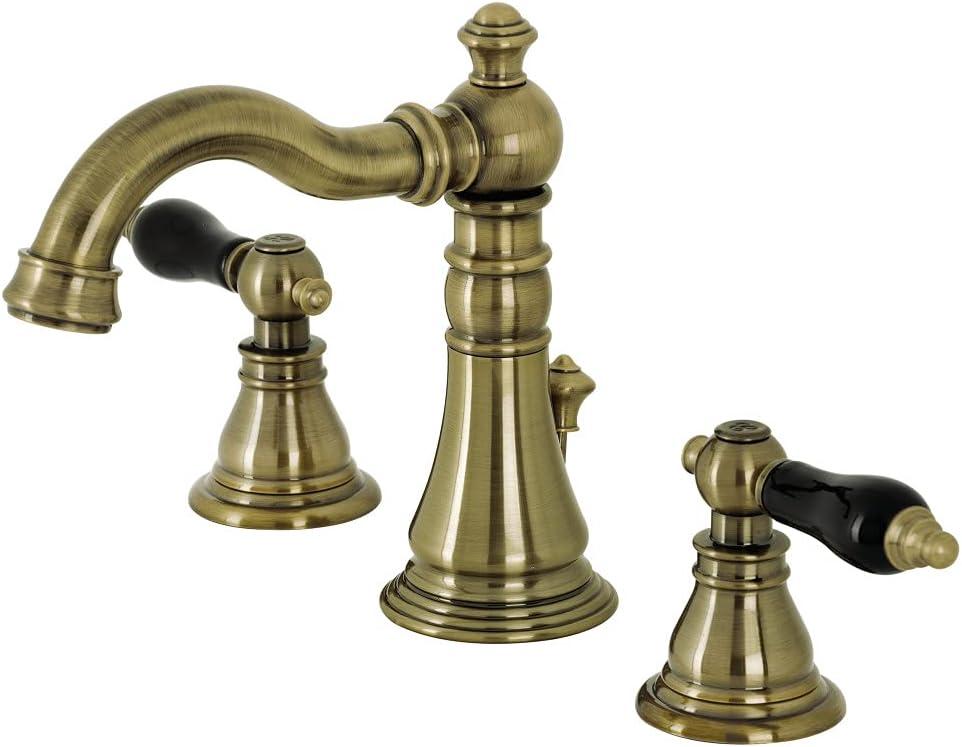 Kingston Brass Duchess Two-Handle 3-Hole Deck Mount Widespread Bathroom Faucet with Pop-Up Drain
