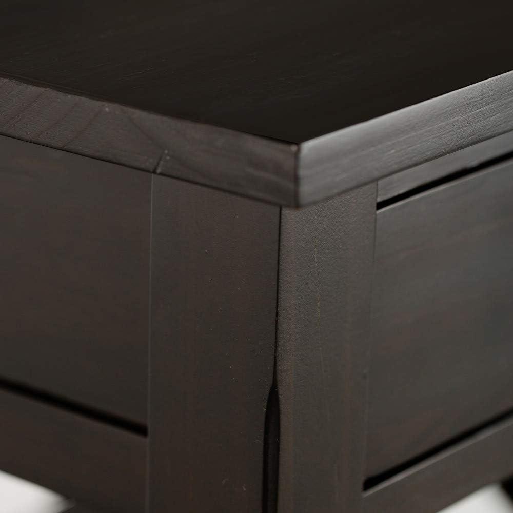 Simpli Home Kitchener 21"W Solid Mango Wood Square End Table with Storage Drawer