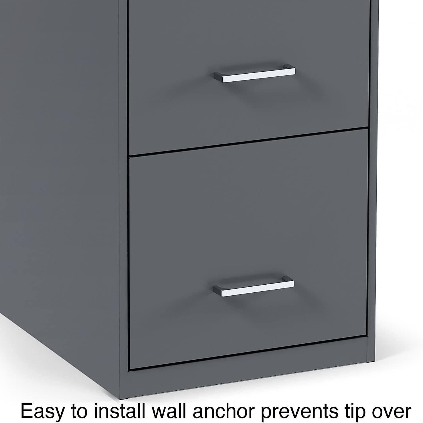 Staples 4-Drawer Vertical File Cabinet Charcoal Letter 18" D (52148) 16255/52148