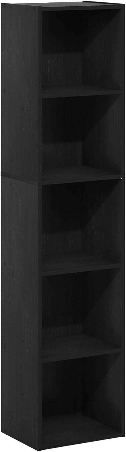 Furinno Pasir 5-Tier Open Shelf Bookcase, Blackwood