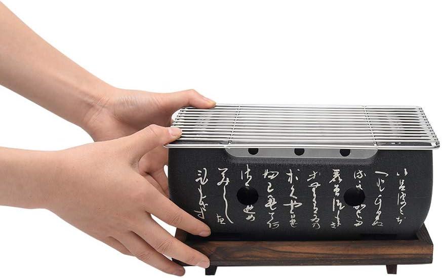 Compact Charcoal Japanese Style Stainless Steel BBQ Grill