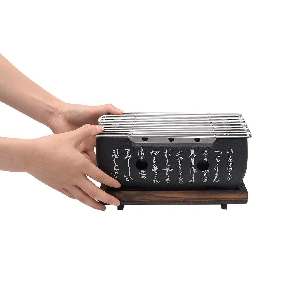 Compact Charcoal Japanese Style Stainless Steel BBQ Grill
