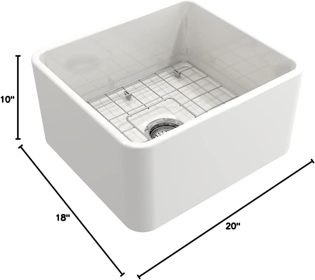 20'' L Farmhouse / Apron Fireclay Kitchen Sink