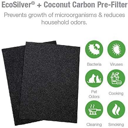 Hunter HP700 Medium Console Air Purifier for Large Rooms Features Pre-Filter, True HEPA Filter, Multiple Fan Speeds, Soft Touch Digital Control Panel