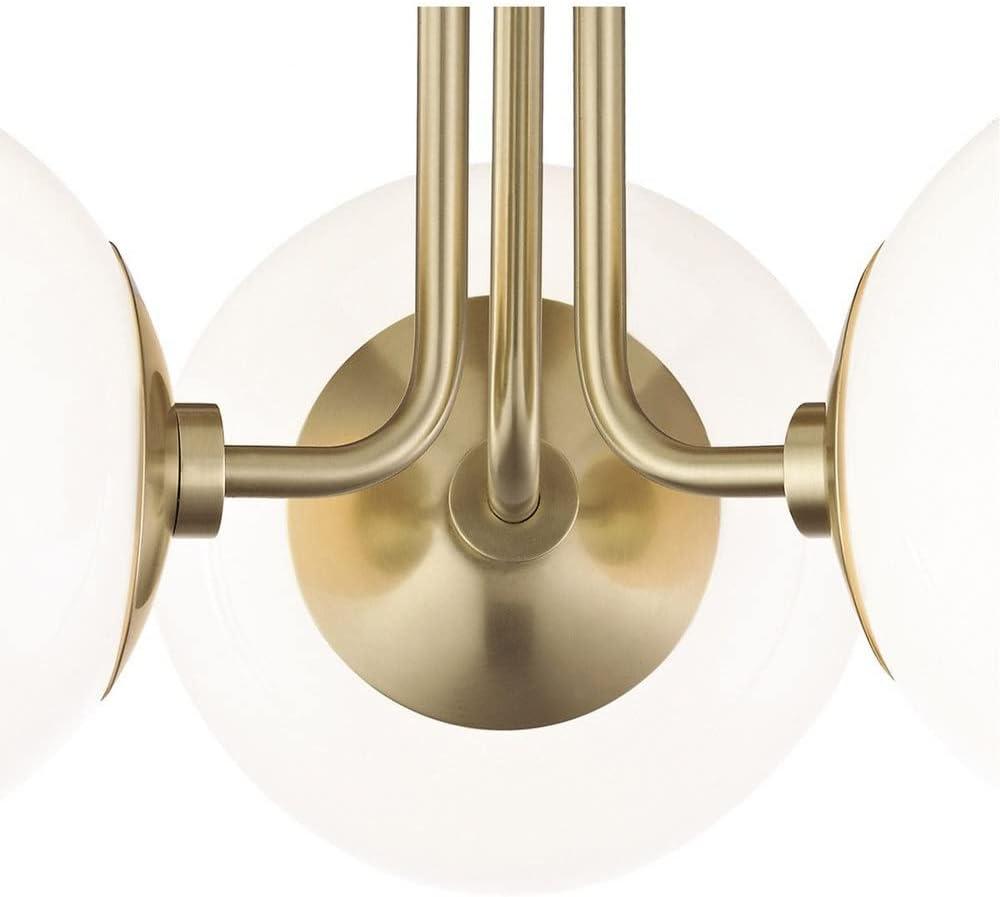 Mitzi Stella 3 - Light Semi-Flush Mount in  Old Bronze White Shade