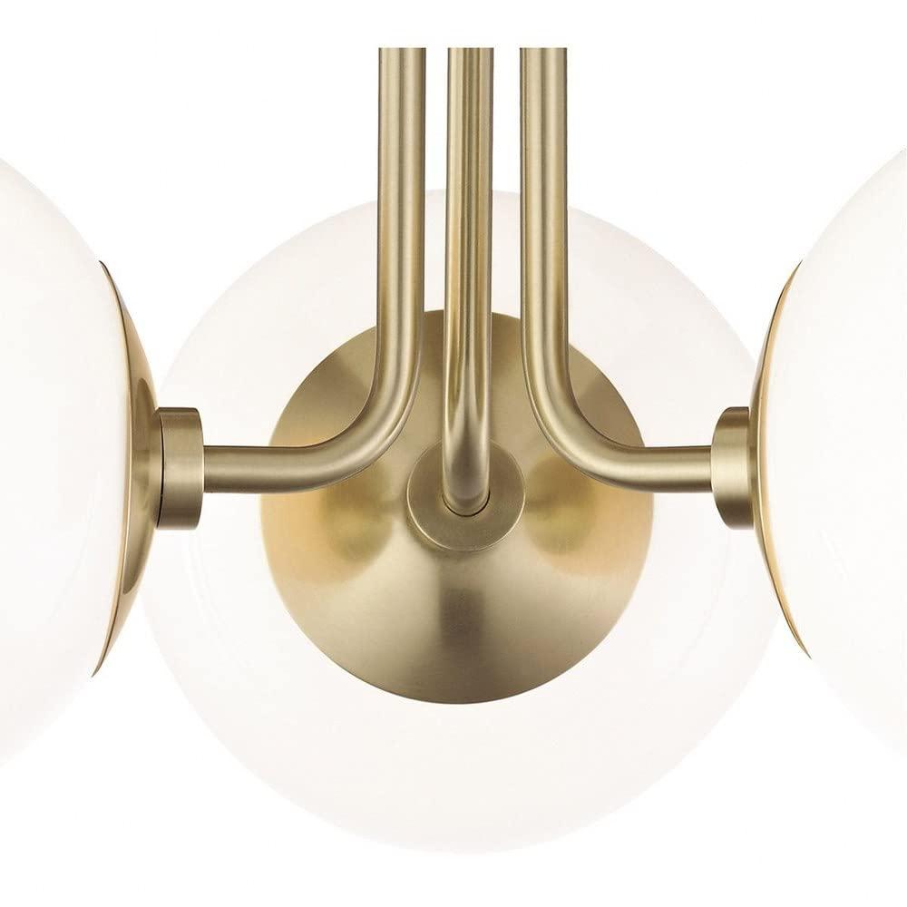 Mitzi Stella 3 - Light Semi-Flush Mount in  Old Bronze White Shade