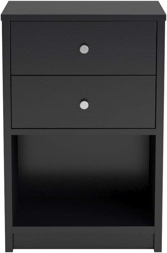 Ava Nightstand with 2 Drawers Black - Winsome