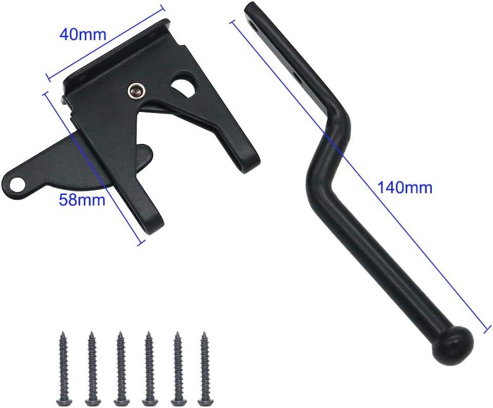 2 Pieces (8 inch) NUZAMAS T-Strap Heavy Duty Shed Hinges + Door Latch Set, Gate Strap Hinge, Door Barn Gates Hinges Black Wrought Hardware Iron Rustproof